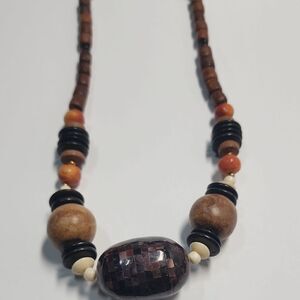 Elegant Brown Beaded Necklace